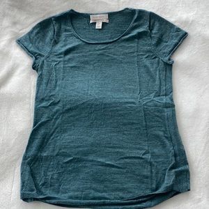 Teal Merino Wool T-Shirt
